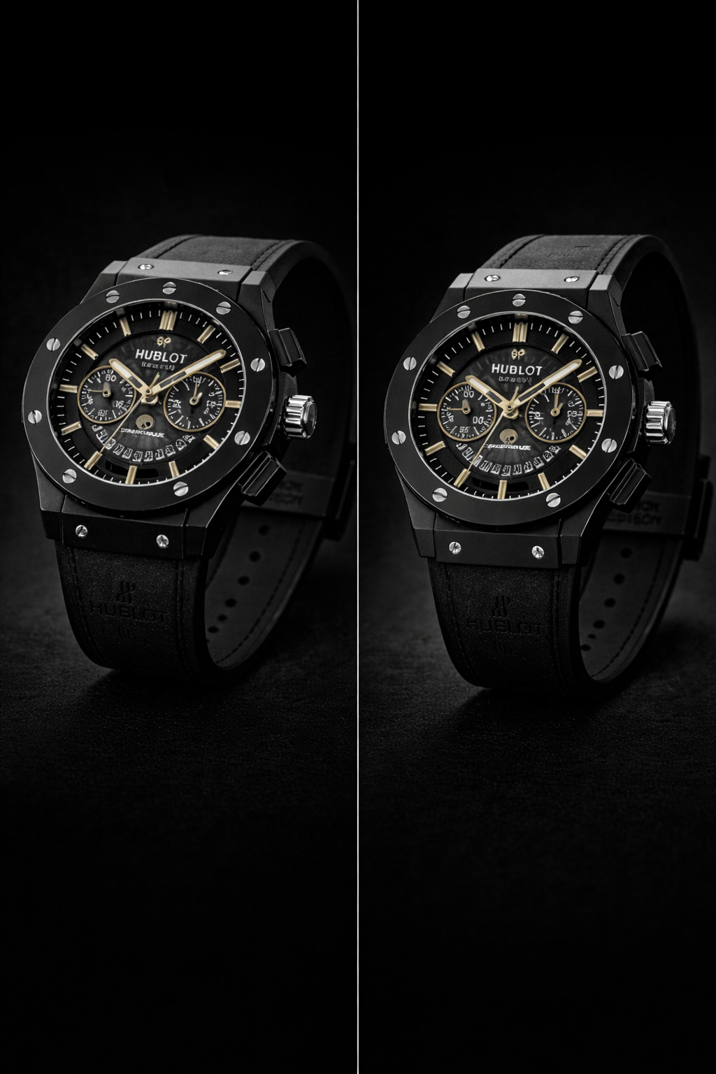 Hublot Shadow Fusion Chronograph – Black Leather Edition